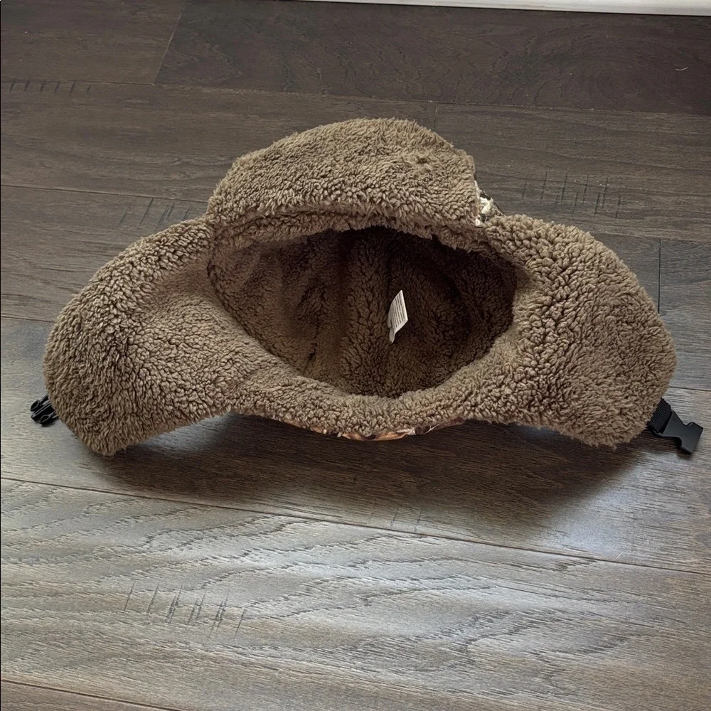 Hot Shot Trapper Hat,Sherpa lined,camo,heat factor 3,Realtree Edge winter